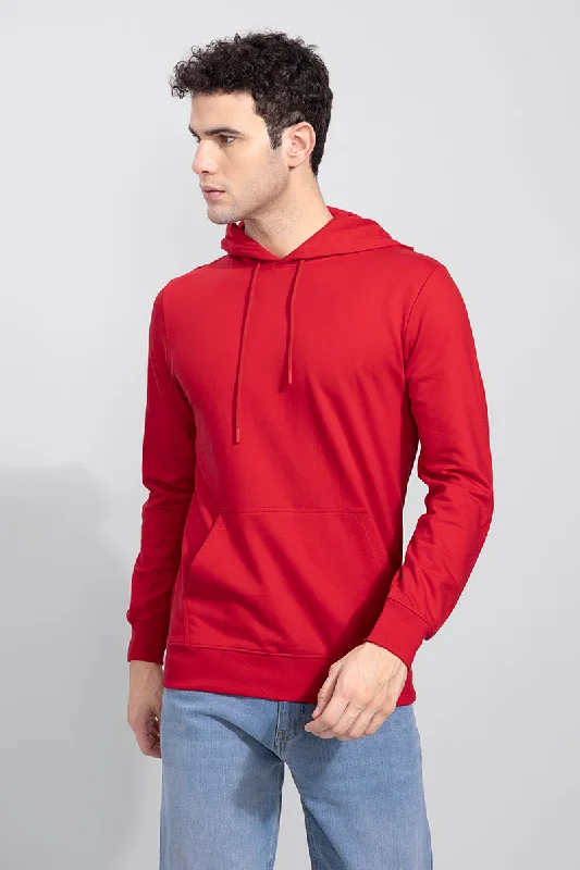 Solid Red Hoodie