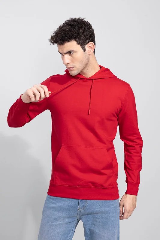 Solid Red Hoodie