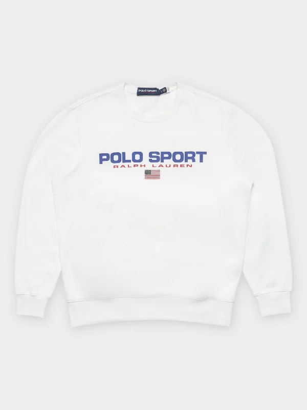 Sport Fleece Sweatshirt in White