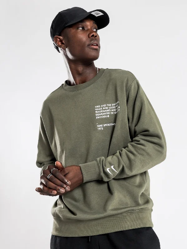 Sportswear Swoosh Crew in Khaki