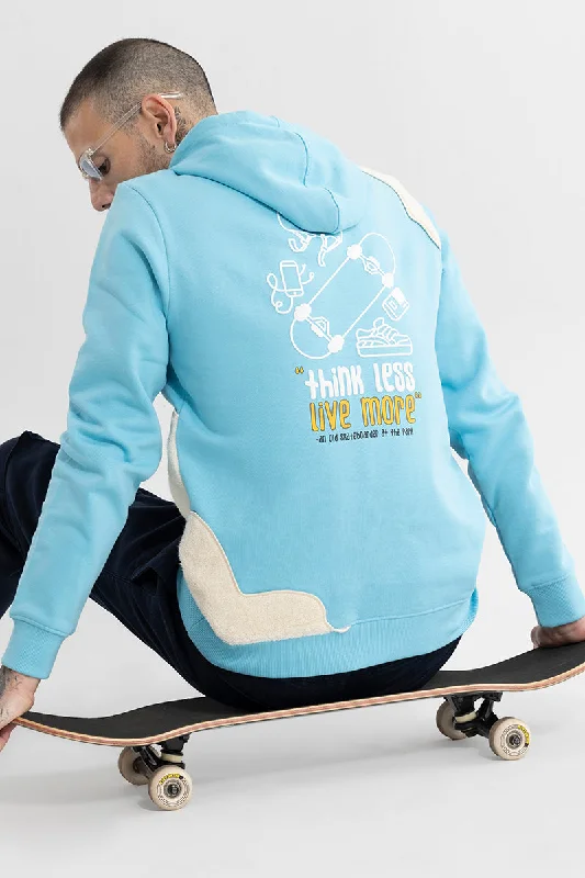 Think Less Blue Hoodie