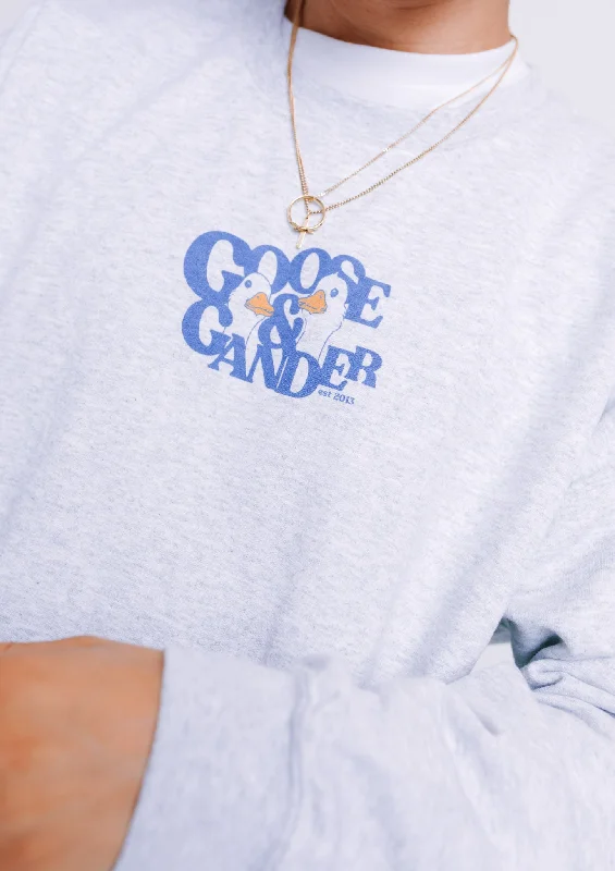 Unisex Ash Grey Goose's Gambit Printed Sweat