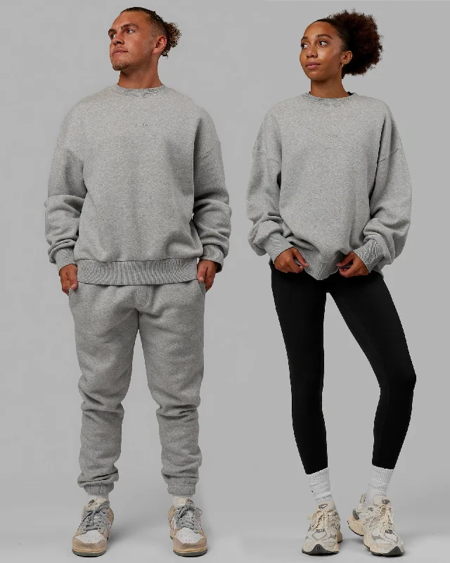 Unisex MVP Sweater Oversize - Light Grey Marl