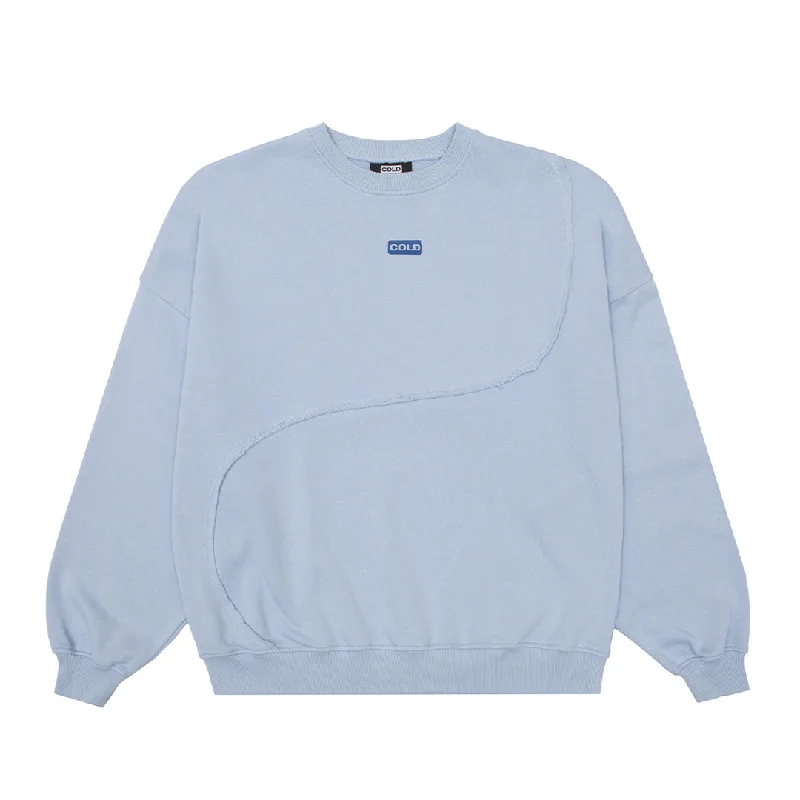 Y-Y PATCHWORK CREWNECK LAVENDER BLUE