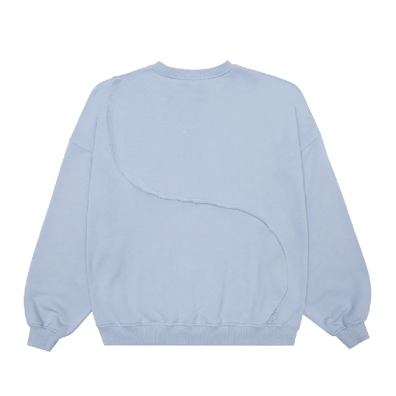 Y-Y PATCHWORK CREWNECK LAVENDER BLUE